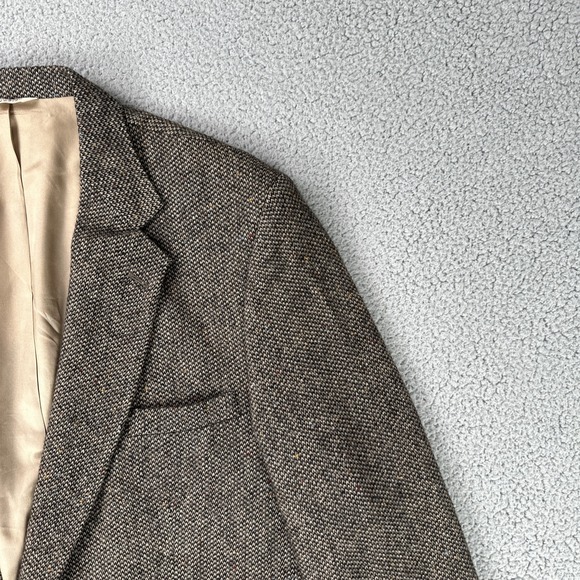 Alexander Lloyd Tweed Executive Blazer Men 48L Houndstooth Flecked Speckled Wool - Picture 11 of 16